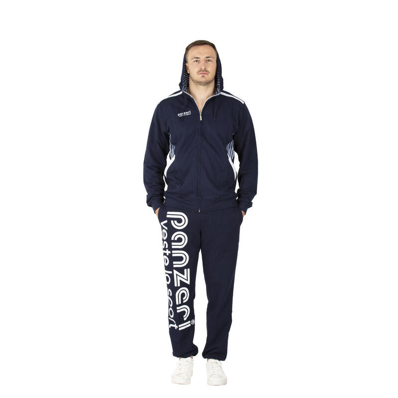 Pantalon Jogging Panzeri épais Park O - Bleu marine / Blanc