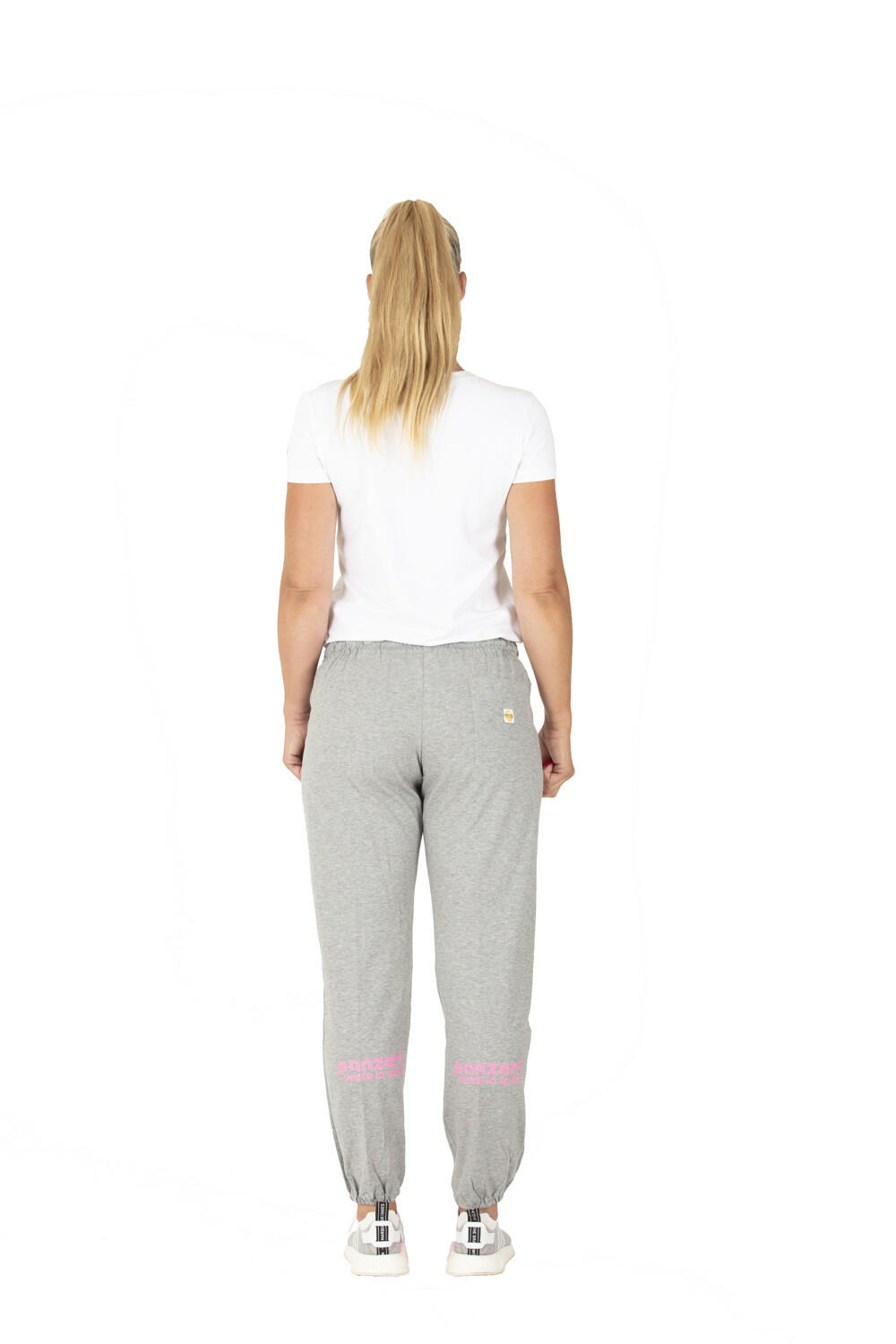 Pantalon Jogging Panzeri Uni H - Gris chiné / Rose fluo 3/5