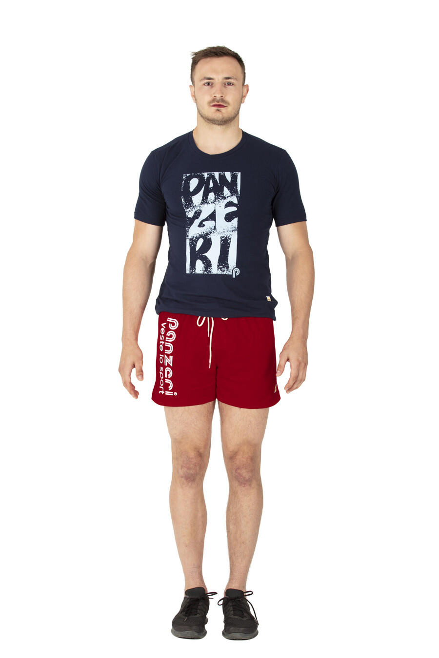 Short Panzeri Uni A - Bordeaux / Blanc 2/4
