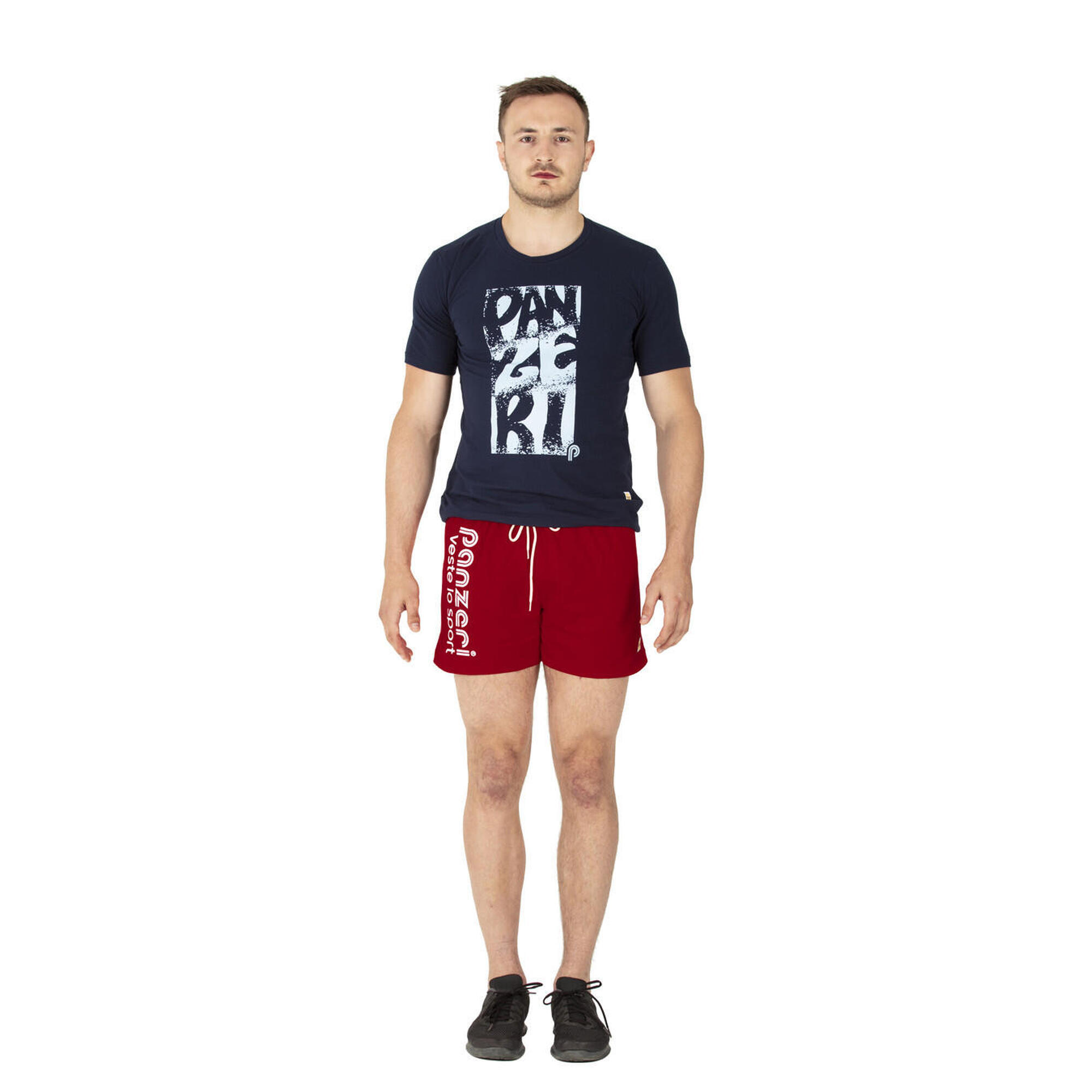 Short Panzeri Uni A Bordeaux Blanc PANZERI Decathlon