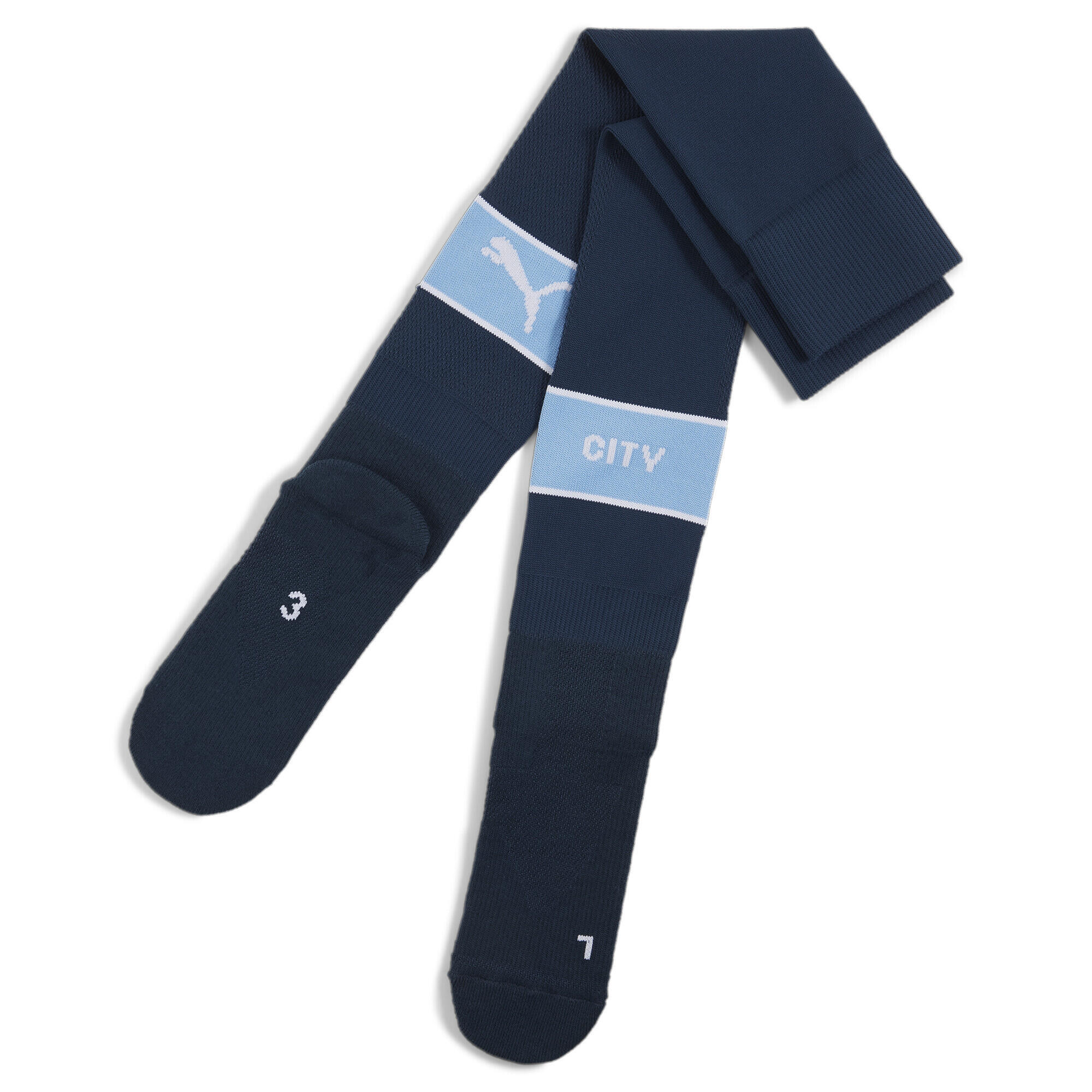 PUMA Manchester City sokken met print voor heren PUMA Marine Blue Team Light