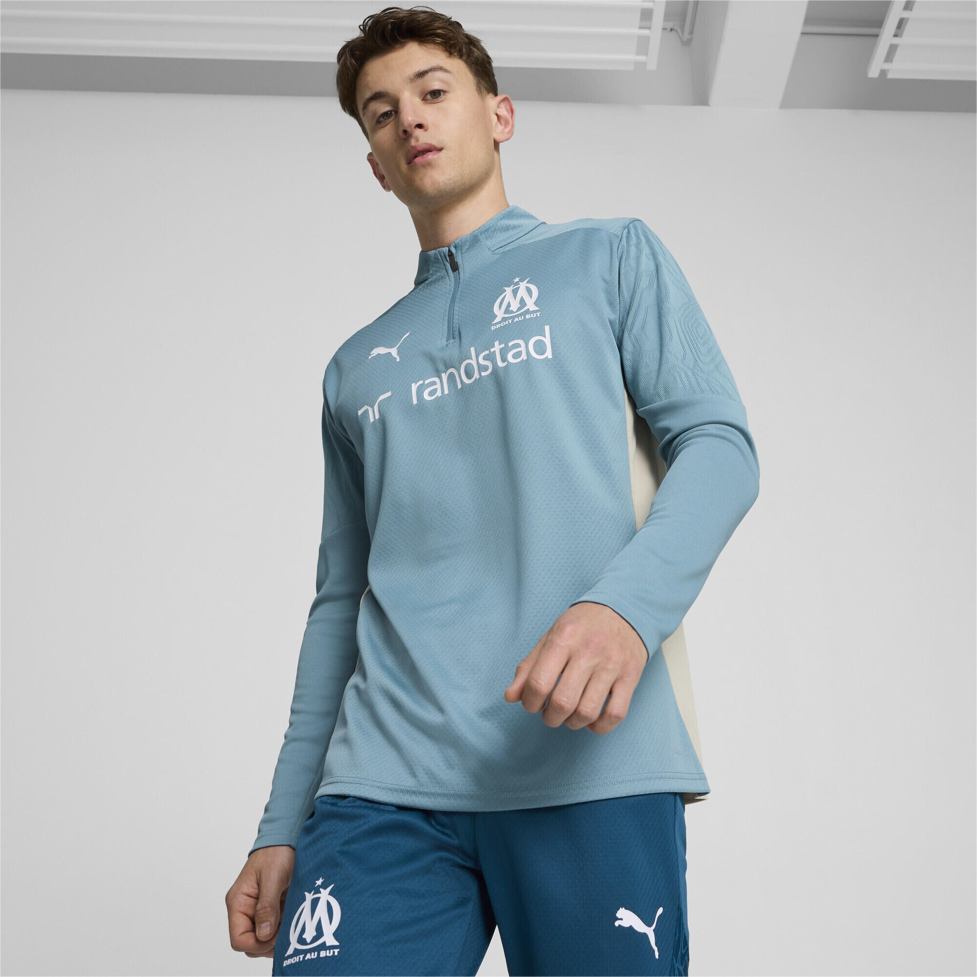 Olympique de Marseille trainingstop met kwartrits voor heren PUMA 2/7