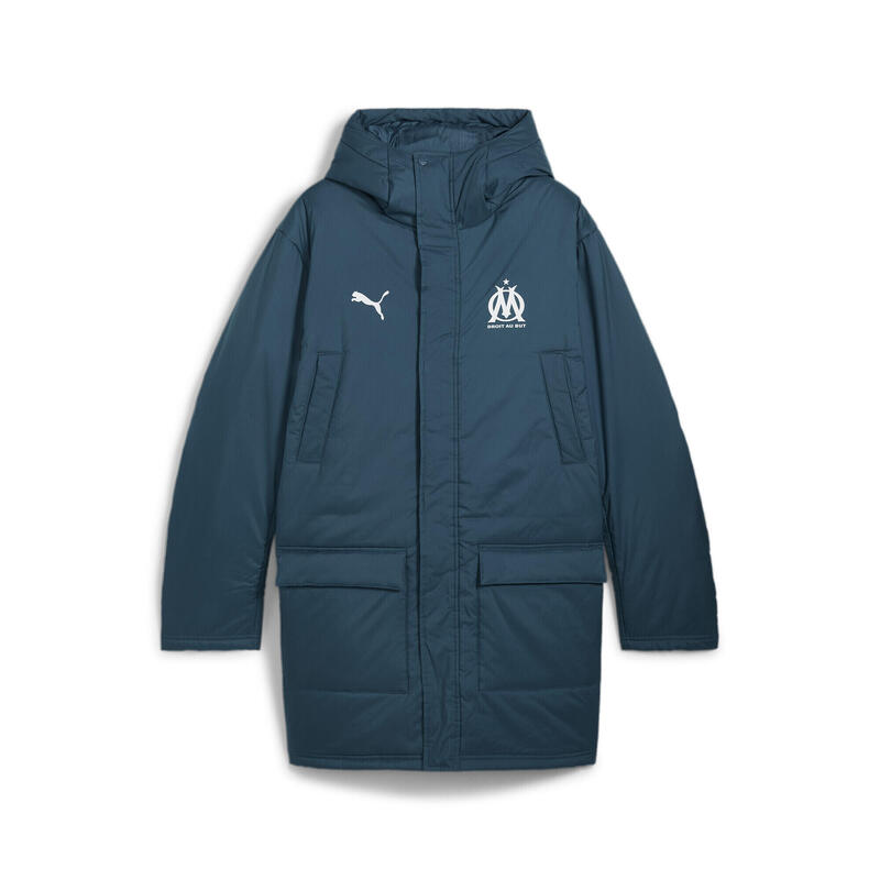 Olympique de Marseille winterjack voor heren PUMA Ocean Tropic White Blue