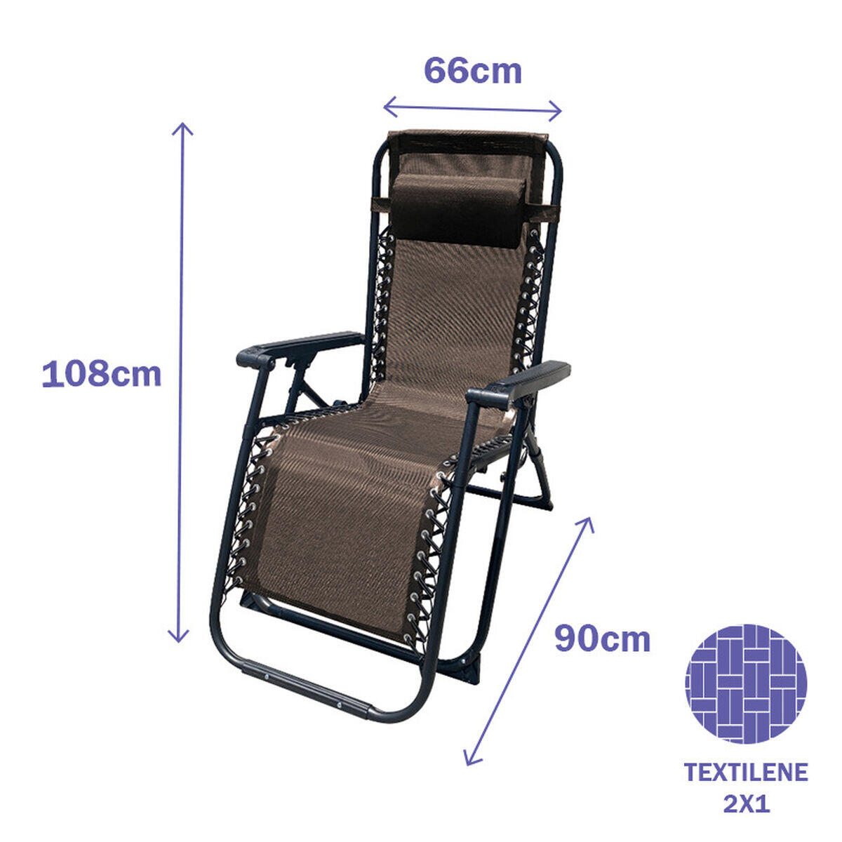 Silla Plegable Marbueno Marrón 2/5