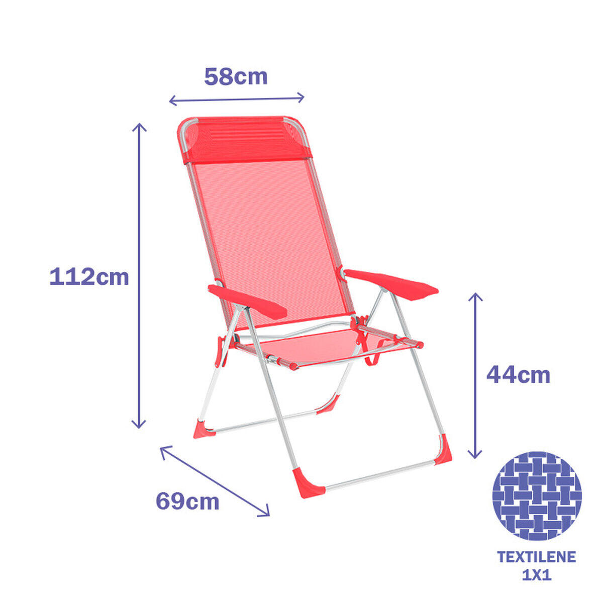 Silla Plegable Marbueno Coral 2/4