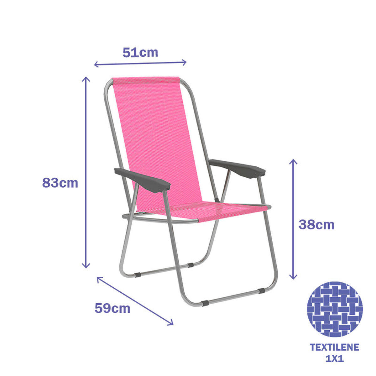 Sedia Pieghevole Marbueno Multicolore 5/7