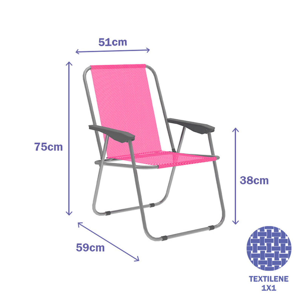 Sedia Pieghevole Marbueno Multicolore 5/7