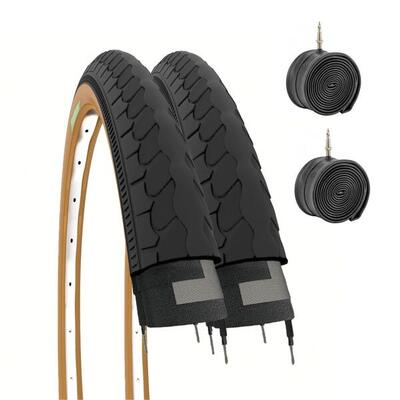 2 gekleurde banden 26x2.0 (52-559) + binnenbanden, mtb banden 26 x 2.0 ev