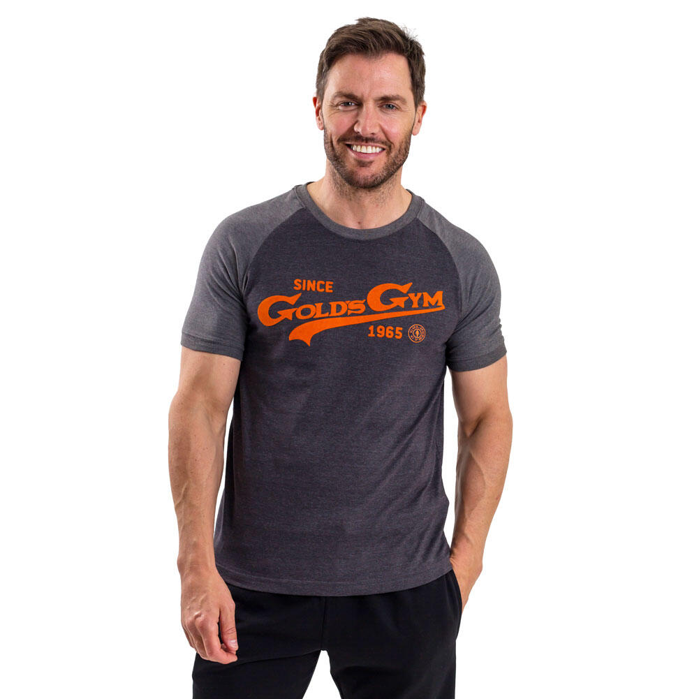 GOLD'S GYM Gold's Gym Men's Vintage Chest Print Crew Neck T-Shirt