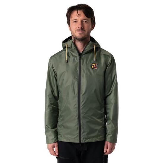 VESTE UPCYCLÉE IMPERMÉABLE ET COUPE VENT - SOFTSHELL KAKI HOMME