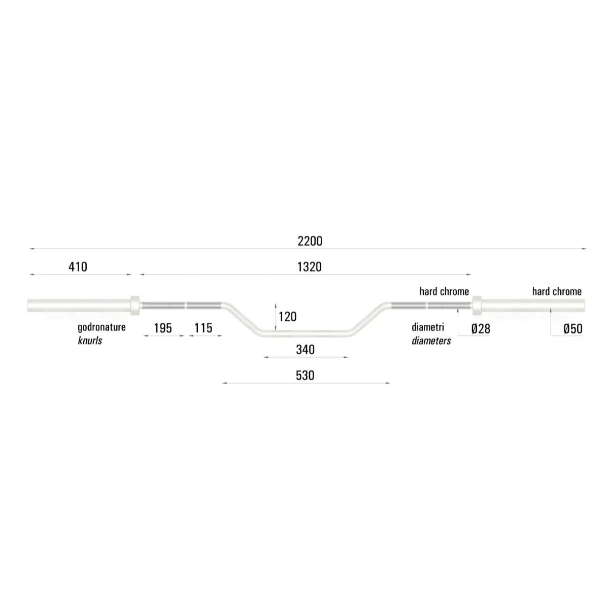 Barre déportée OB - 320 kg 2/4