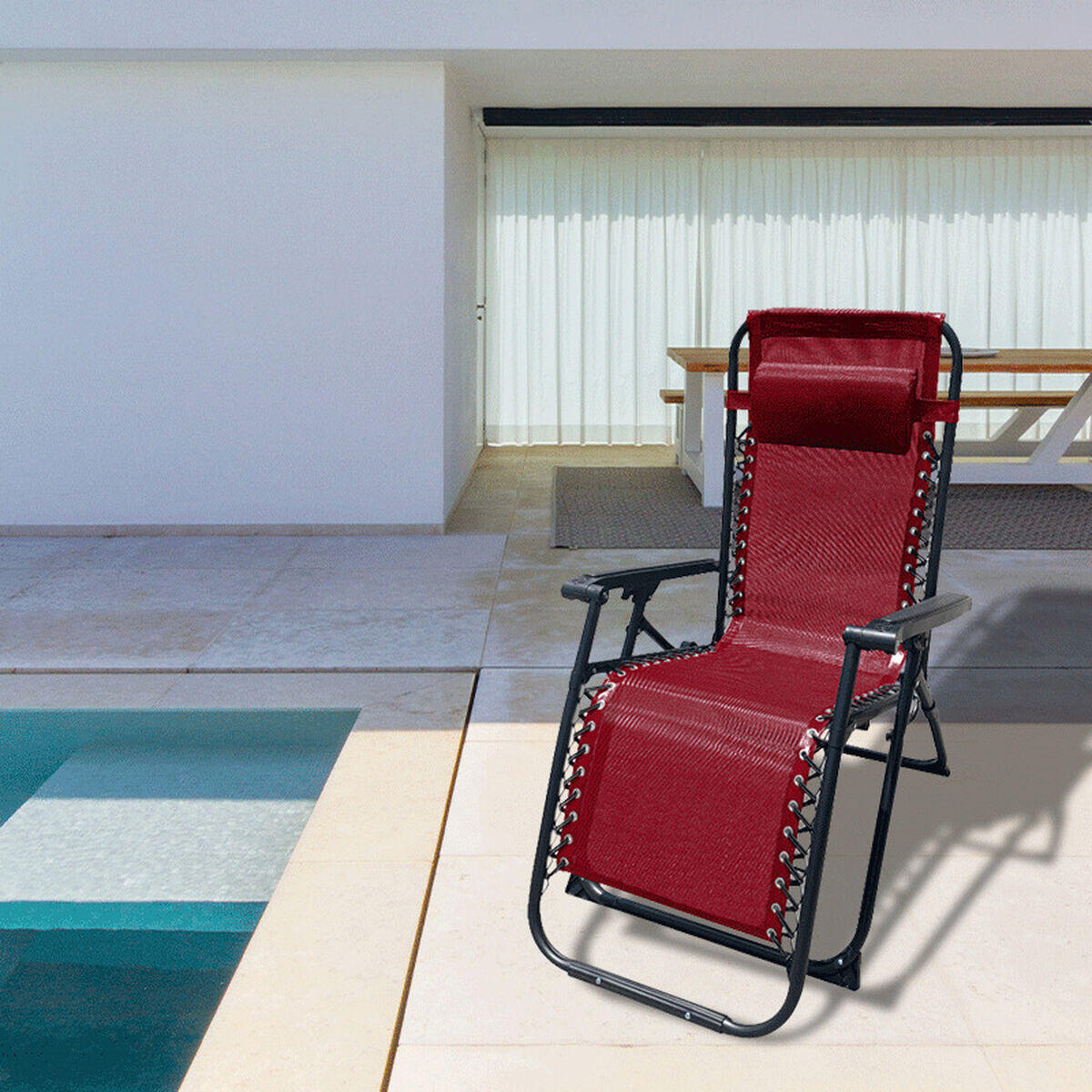 Silla Plegable Marbueno Burdeos 3/5