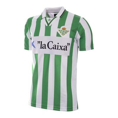 Retro voetbalshirt - heren - real betis 1995 gordillo - groen - wit