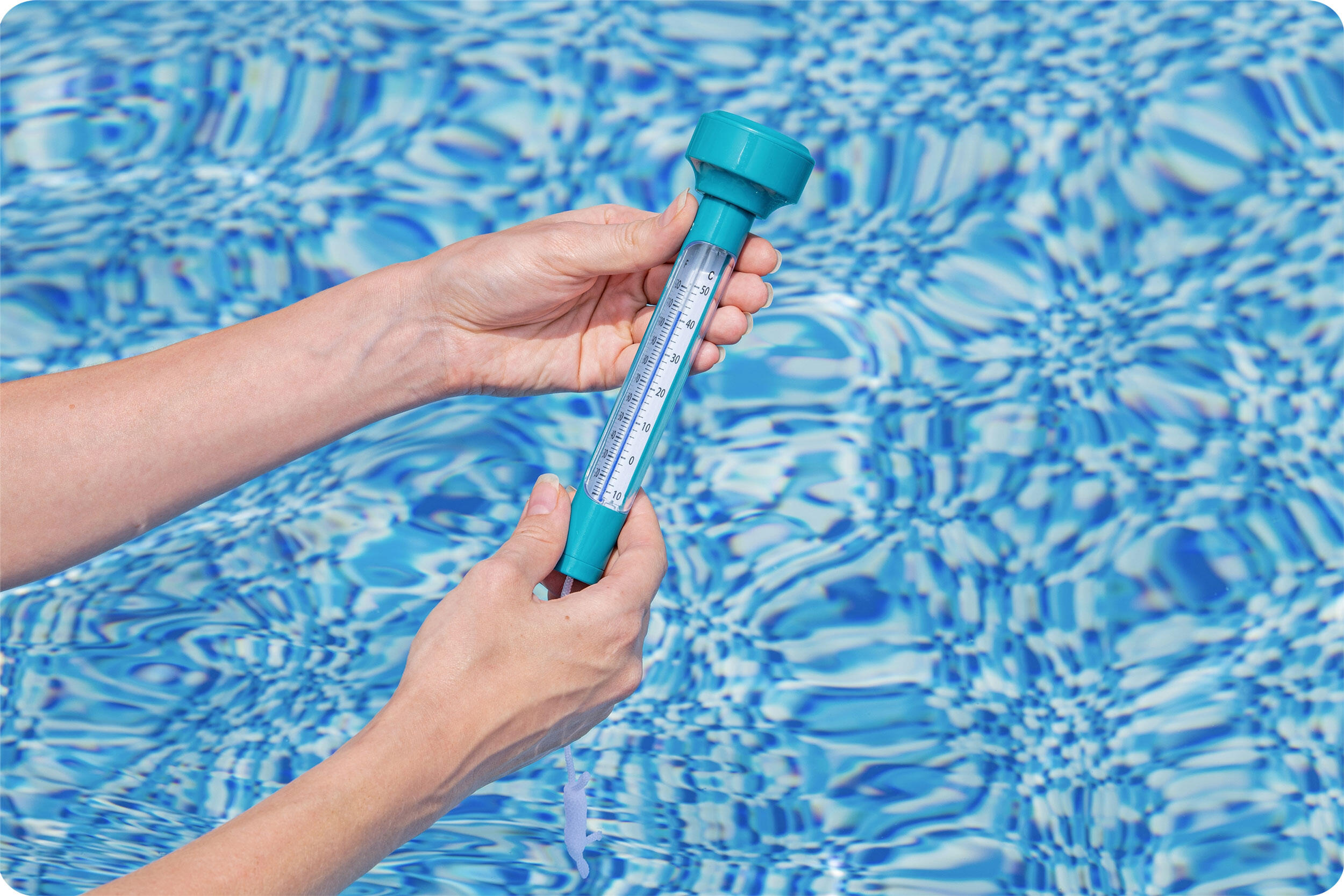 Thermomètre piscine natation - Bleu 4/7