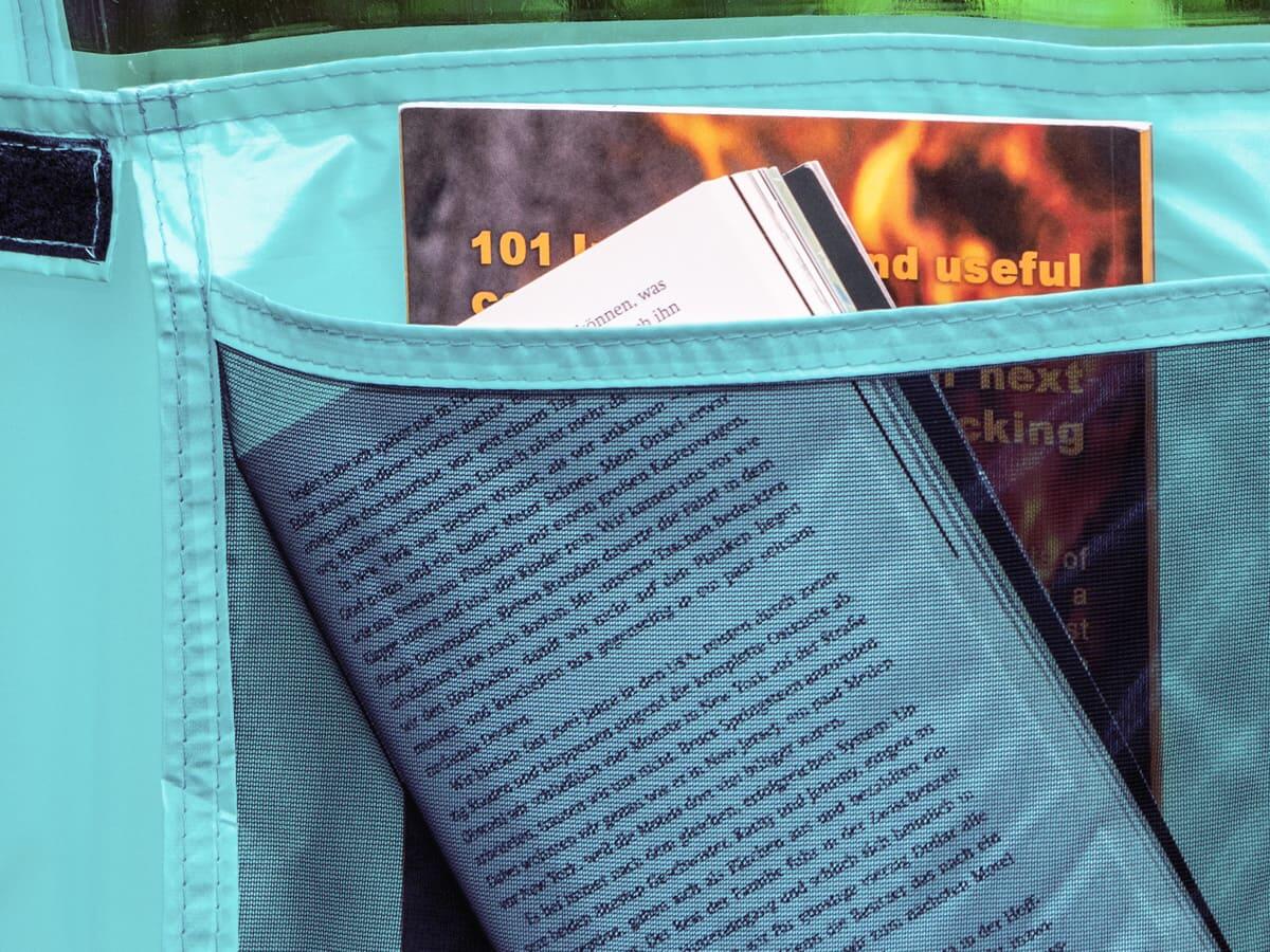 Tenda Paravento Da Spiaggia Aktive 62137 - 200x125x120 Cm, Blu E Arancione, Per Sole E Vento - Foto 9