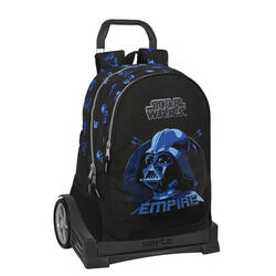 Mochila Escolar con Ruedas Star Wars Digital escape Negro