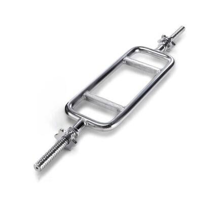 Barre à Triceps 86 cm avec Écrous en Étoile | Barre de Musculation Courte FF