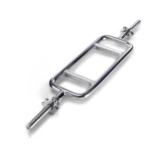 Barre à Triceps 86 cm avec Écrous en Étoile | Barre de Musculation Courte FF