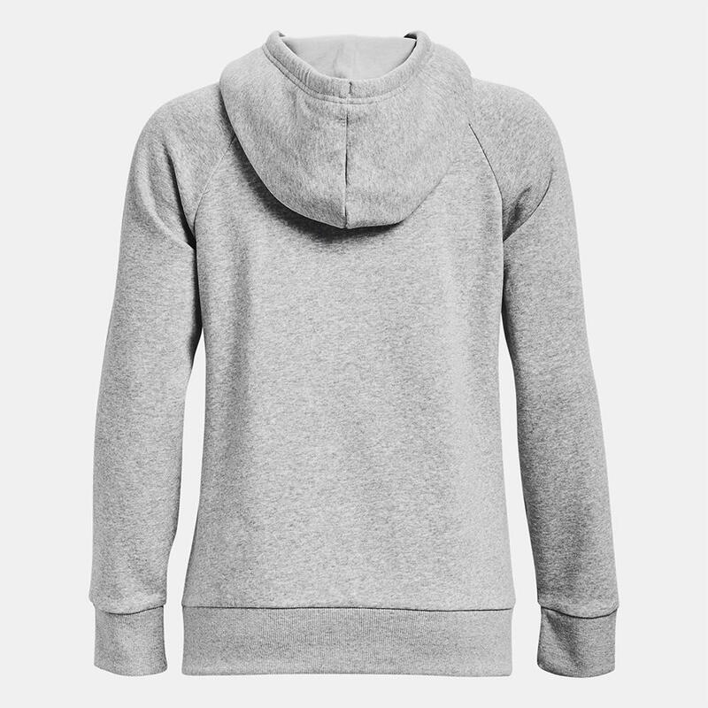 Sudadera Con Capucha Gris Jaspeado Claro Ua Rival Fleece Gran Logo Under Armour