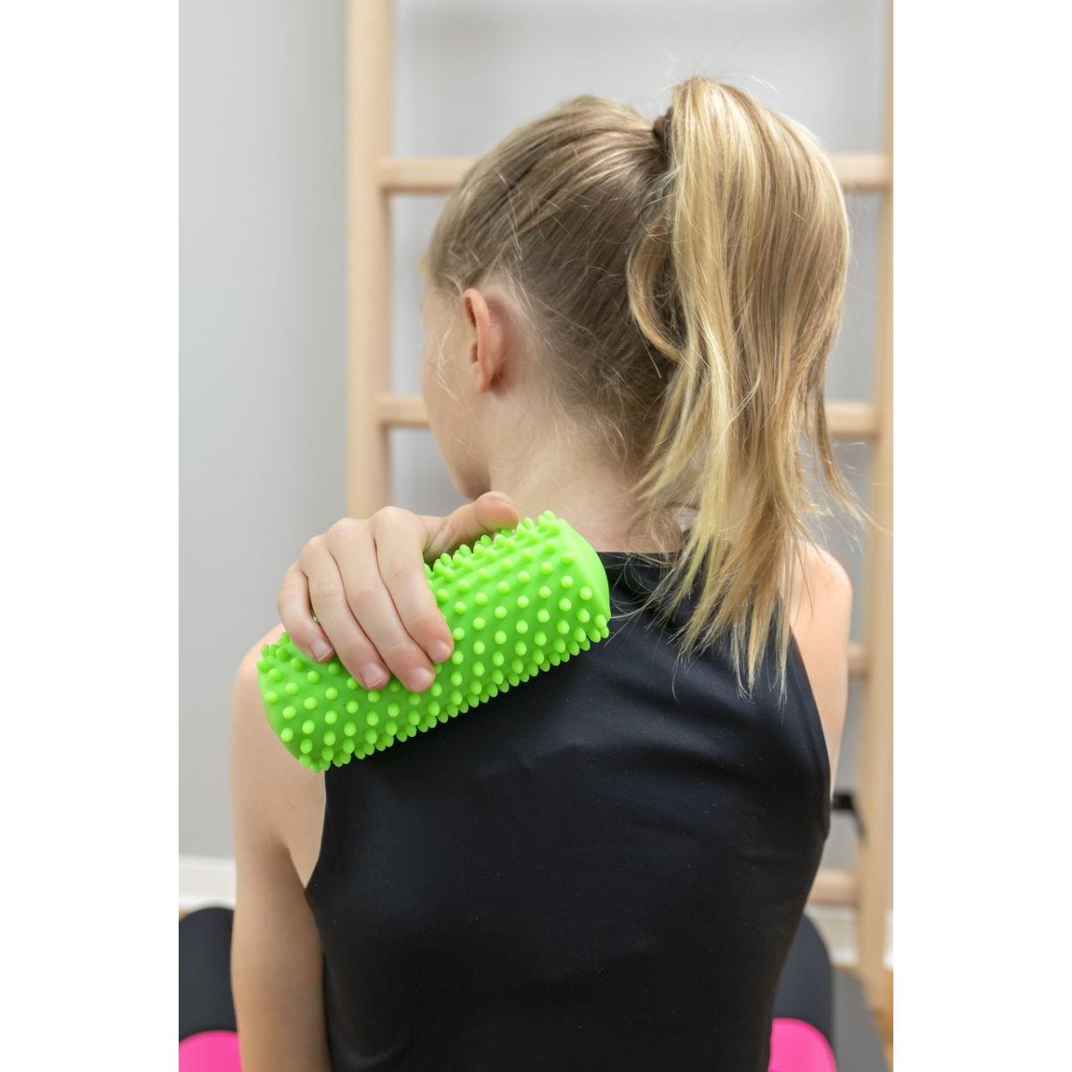 Unisex fitness sensorische massage roller noppenroller voeten Roll 15 Rood 4/7