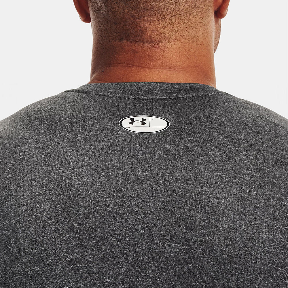 Maglia a Maniche Corte in Lycra Under Armour HeatGear® Uomo Grigio Carbone 3/7