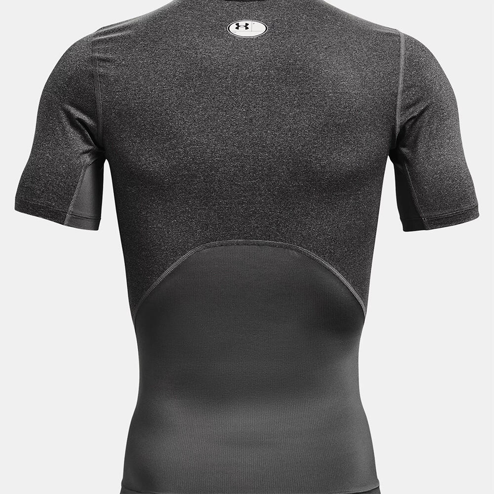 Maglia a Maniche Corte in Lycra Under Armour HeatGear® Uomo Grigio Carbone 2/7