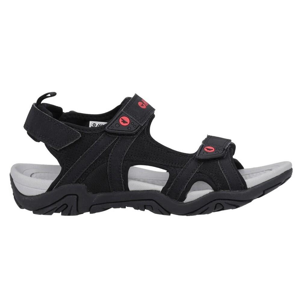 Sandali Uomo Hi-Tec Crater Nero Grigio Rosso 3/3