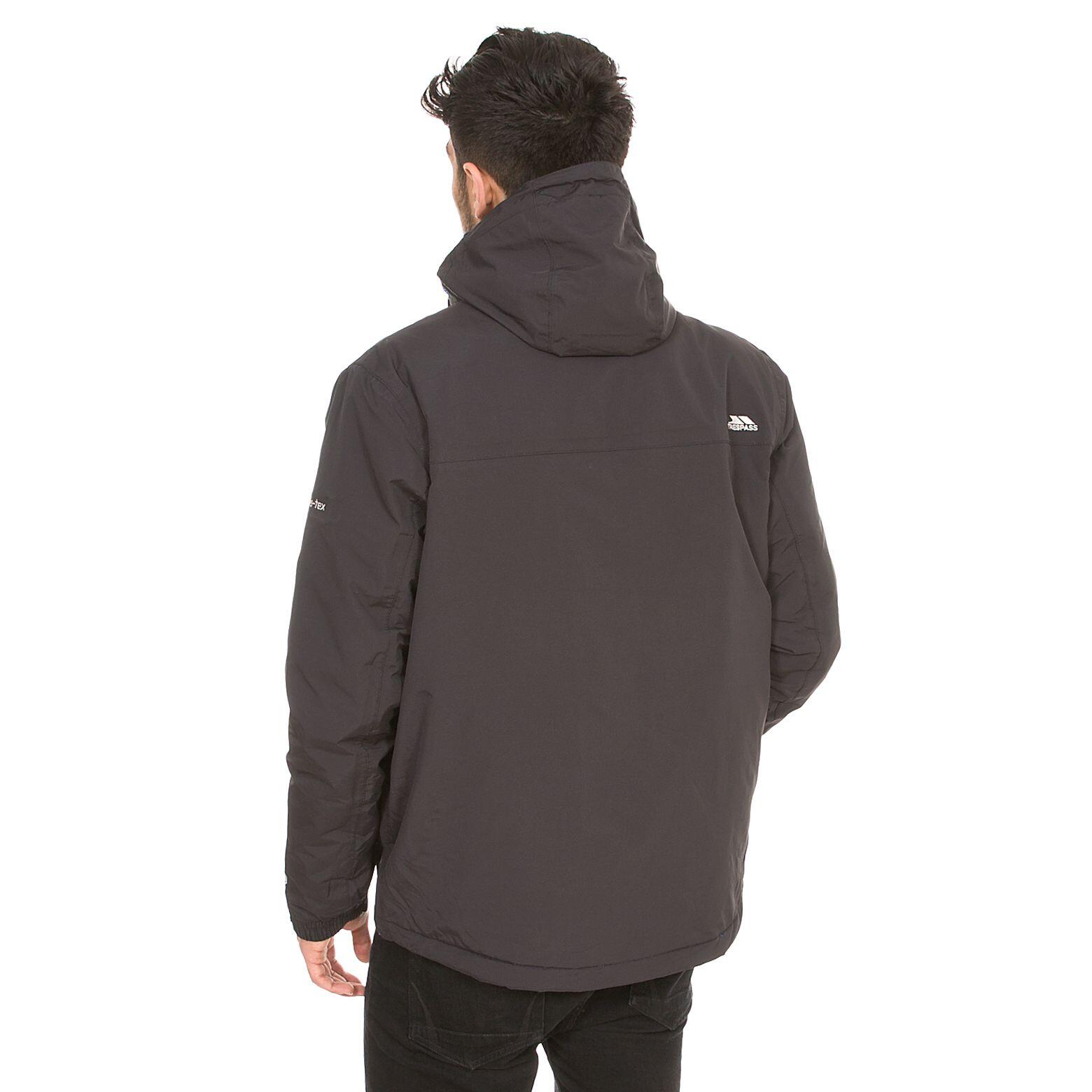 Tresspass Chaqueta impermeable acolchada modelo Donelly par ahombre Negro 4/5