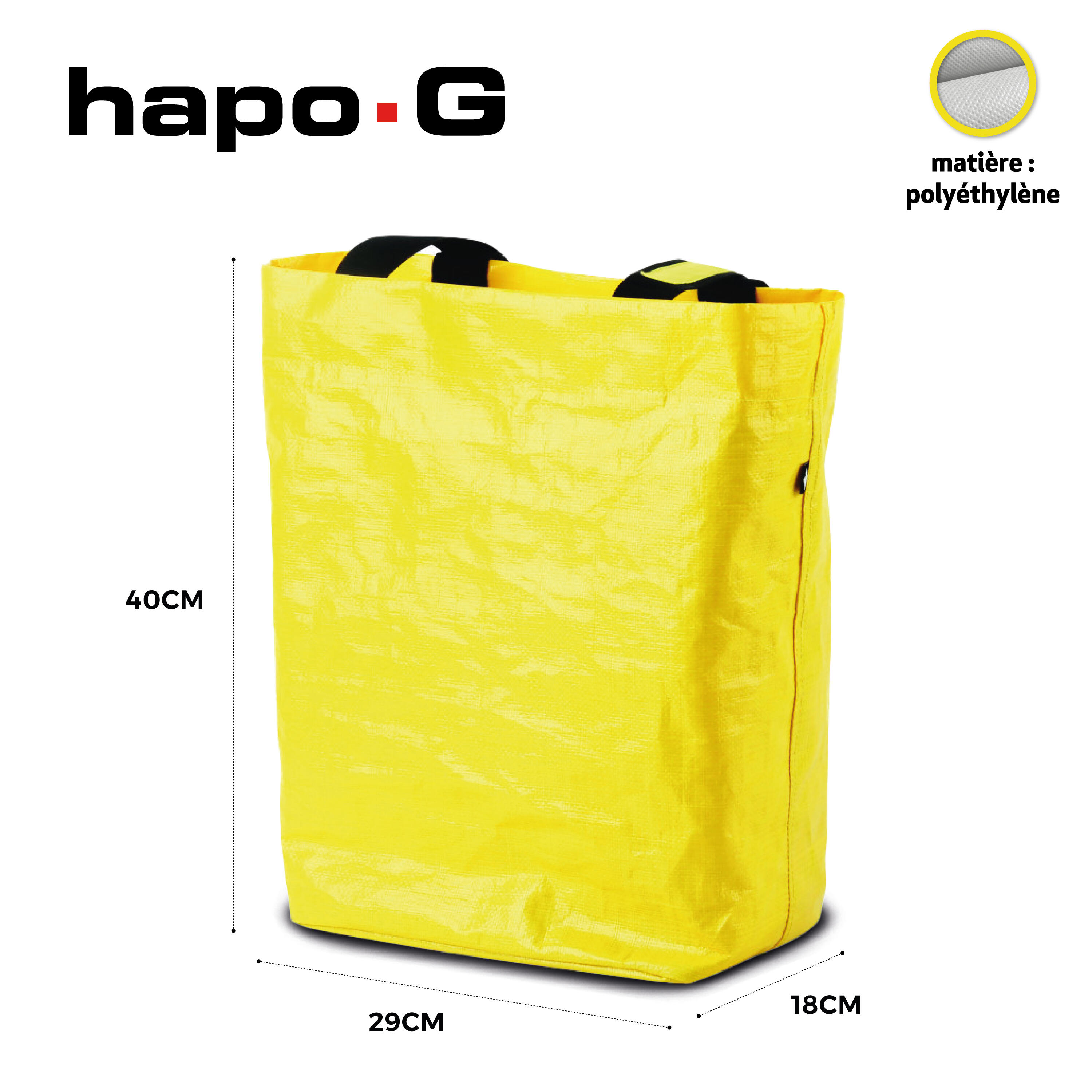 Achtertas Hapo-G - bevestiging op bagagedrager - gerecycled materiaal 2/7