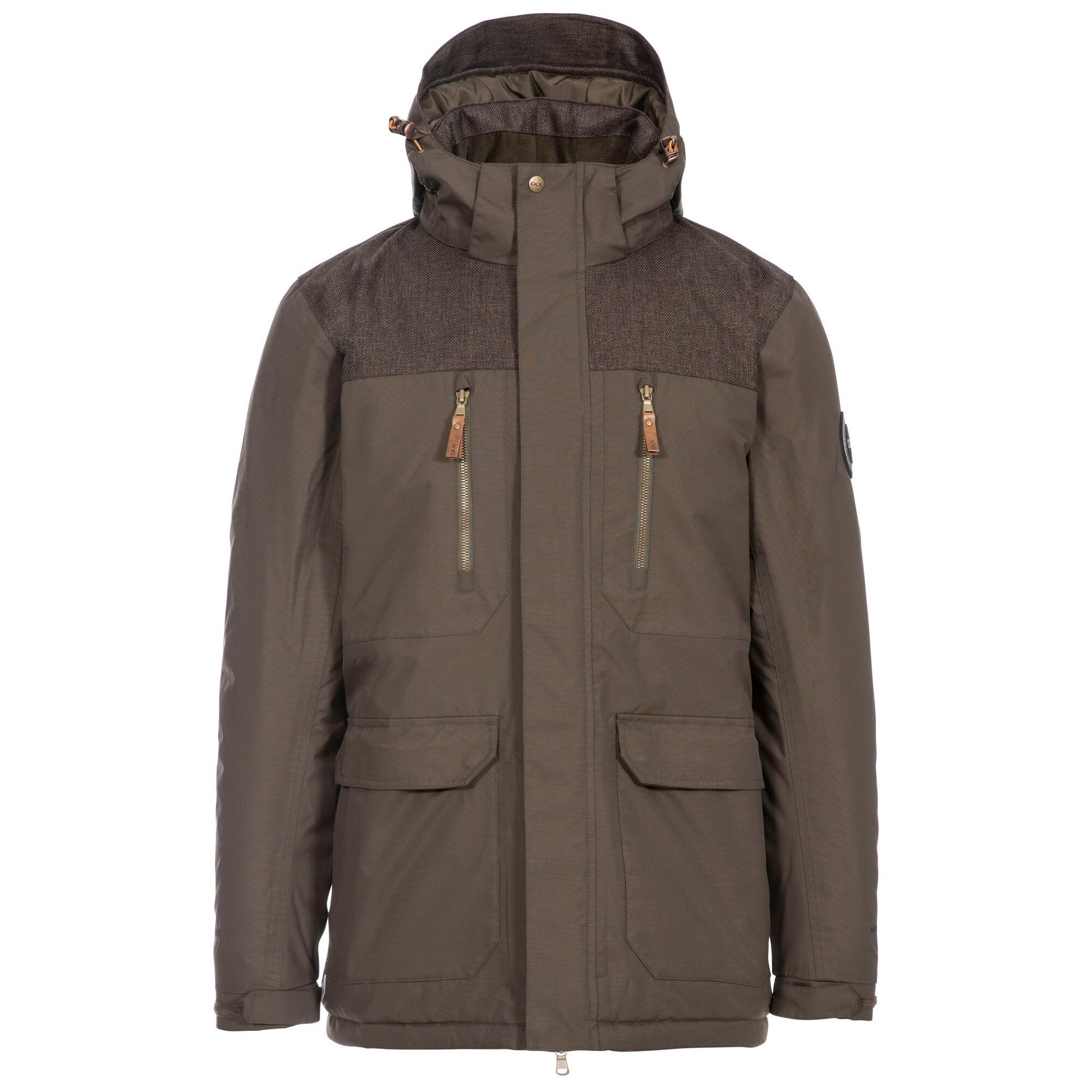 TRESPASS Mens Rockwell Waterproof Jacket (Peat)