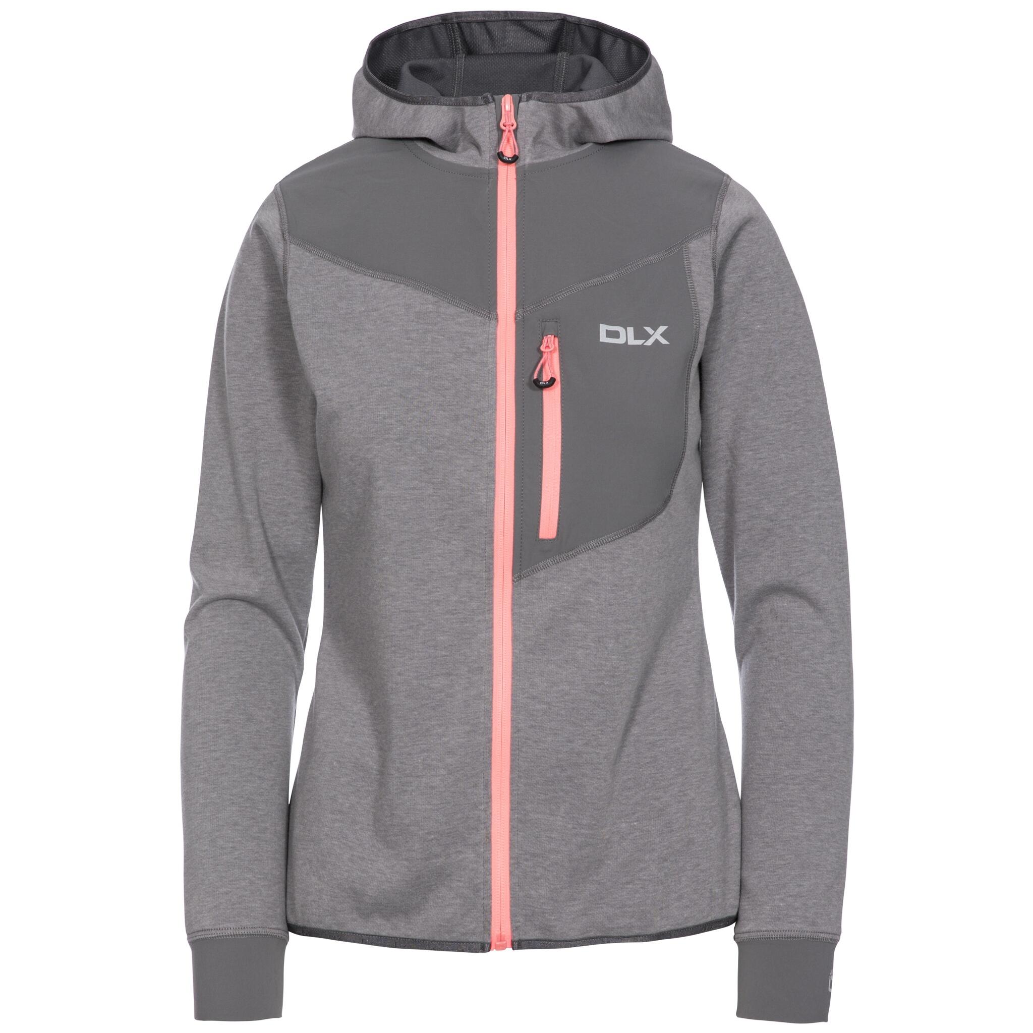 TRESPASS Felpa Con Cappuccio E Zip Intera Donna Trespass Jazmin Platino Marna