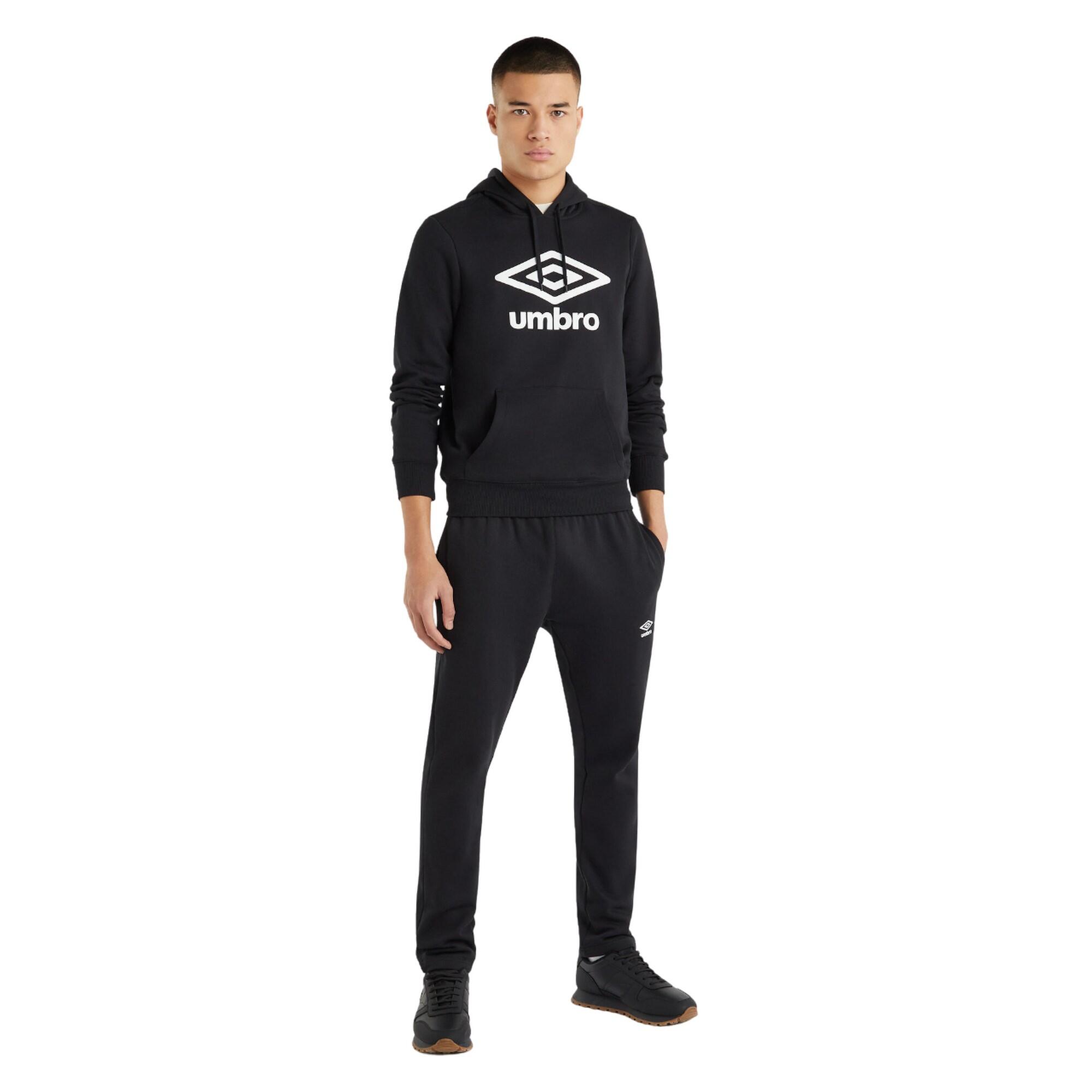 Felpa Con Cappuccio Logo Uomo Umbro Nero 4/4