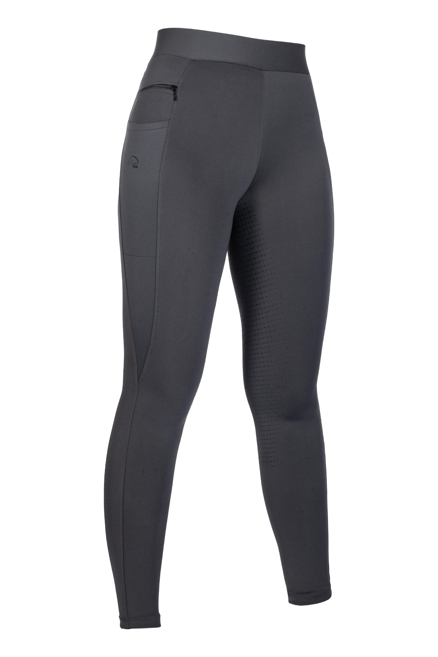 Damen Reitleggings Isabella, Silikon-Vollbesatz, grau 1/7