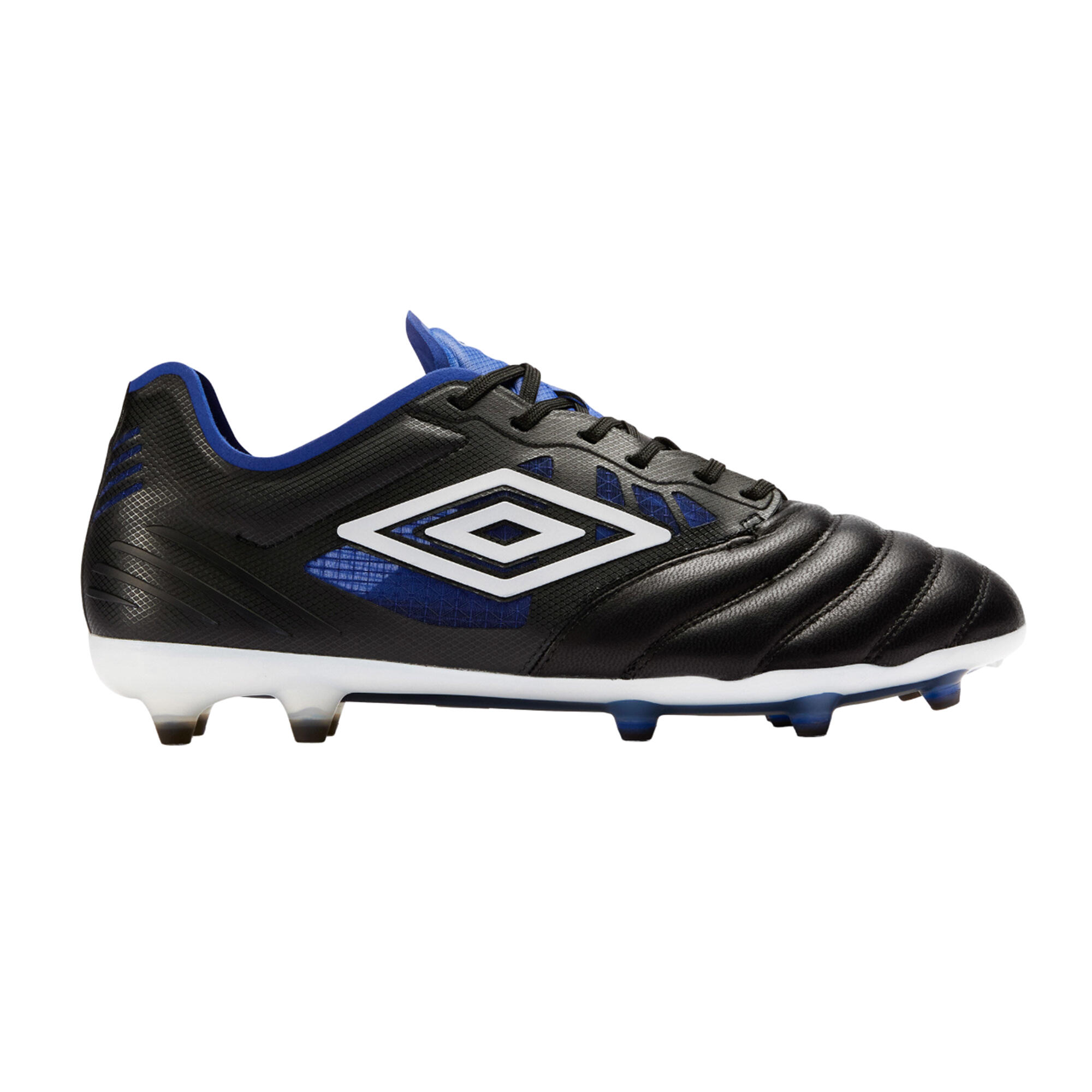 Scarpe Da Calcio Per Terreni Compatti Pelle Uomo Umbro Tocco IV Pro Nero Bianco 3/4