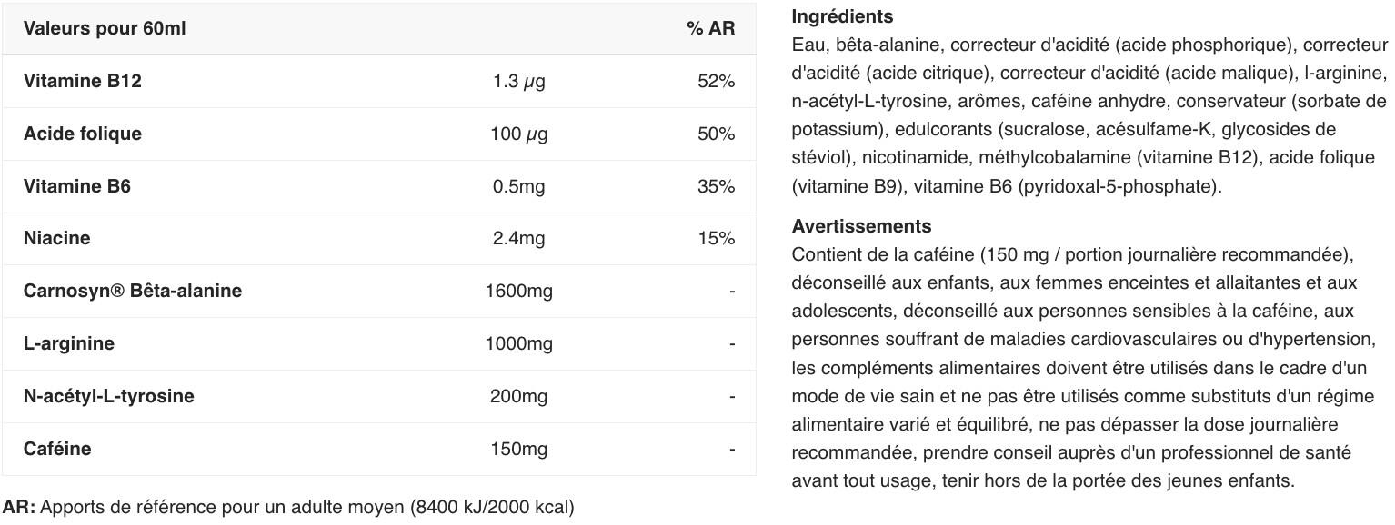 Pre-workout en shot - C4 Original Shots - Millions de Fraises Pack de 12 2/3