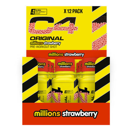 Pre-workout en shot - C4 Original Shots - Millions de Fraises Pack de 12