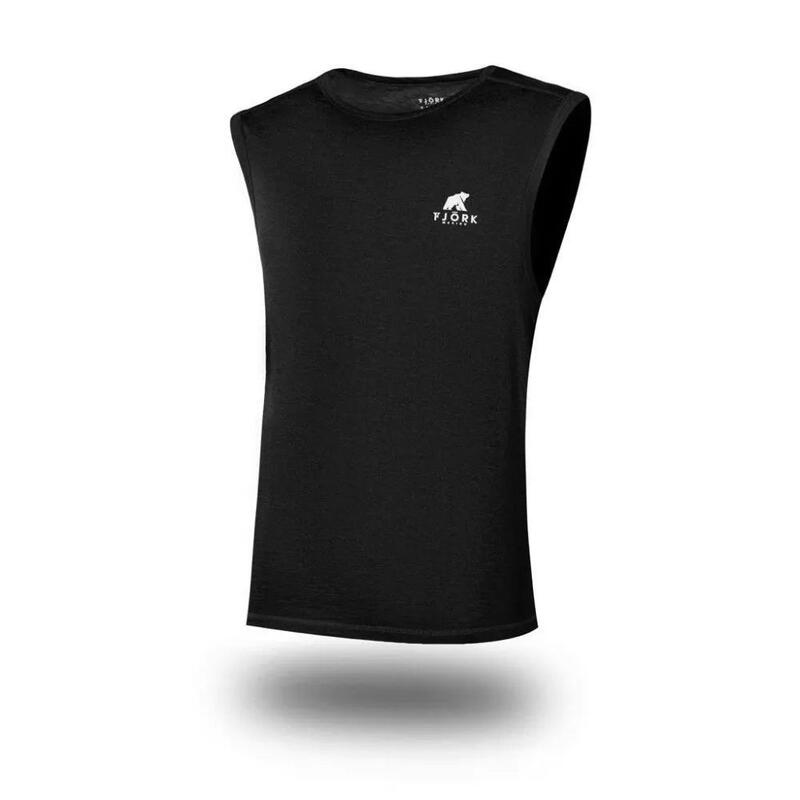 Camiseta deportiva de tirantes de merino para hombre