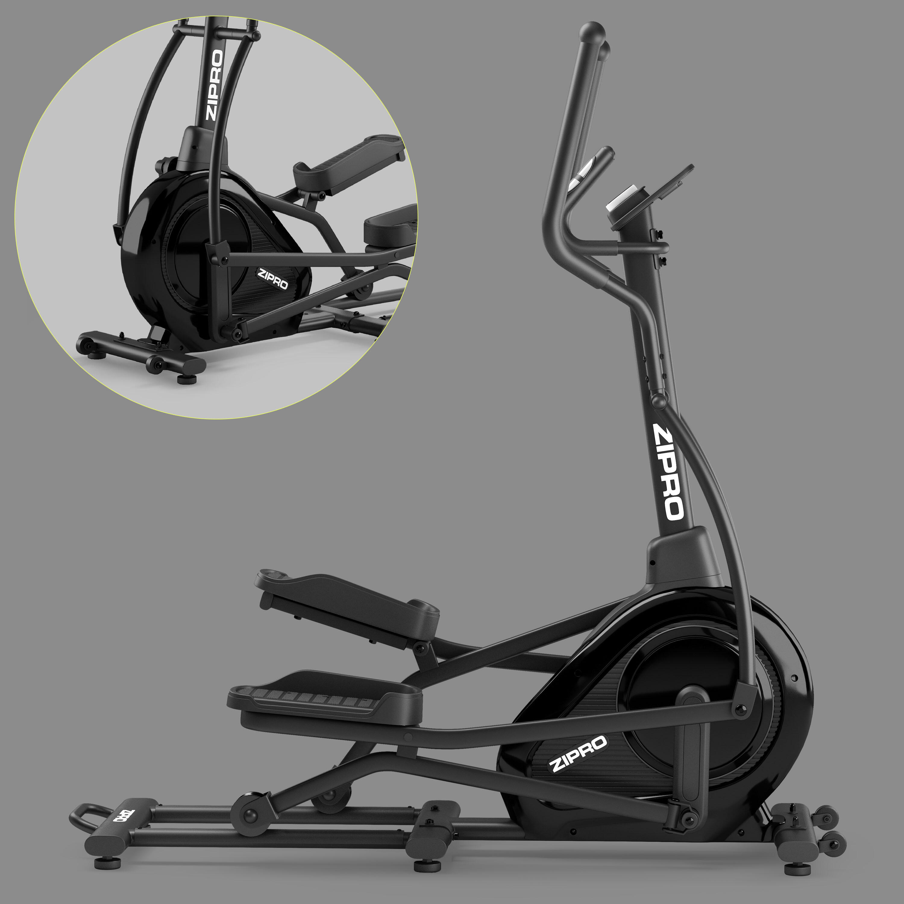 Vélo elliptique électrique-magnétique Zipro Session connected et Kinomap 5/8