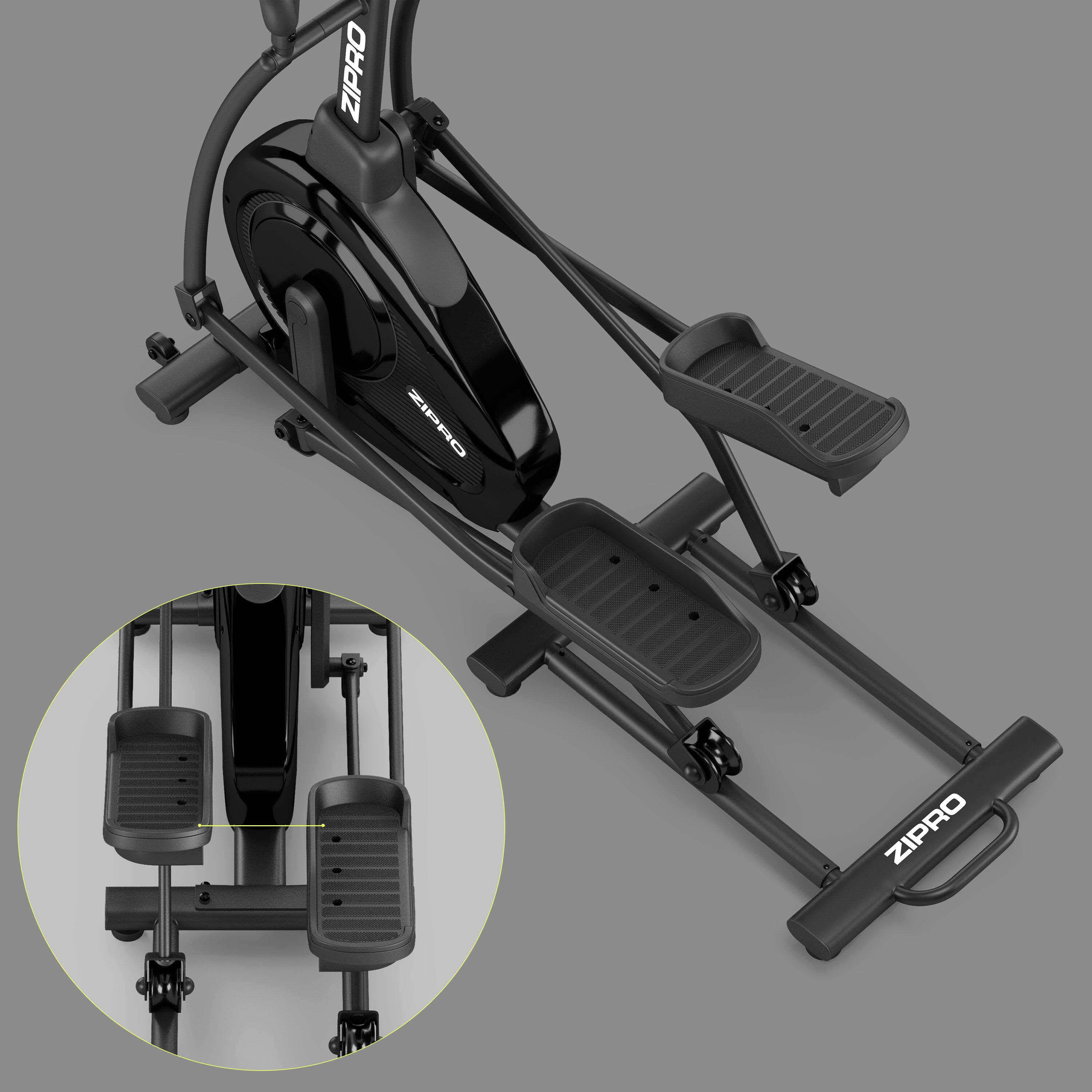 Vélo elliptique électrique-magnétique Zipro Session connected et Kinomap 3/8