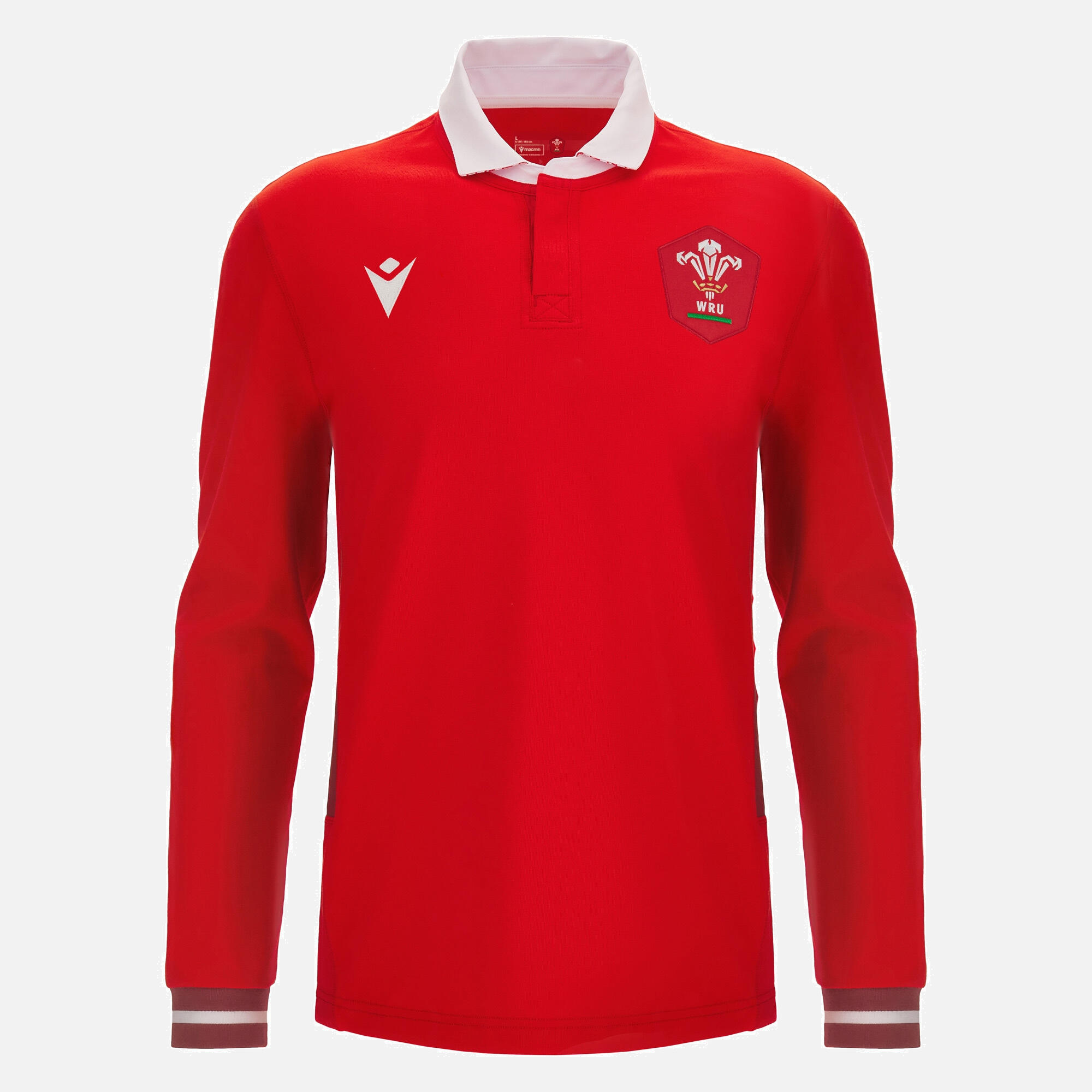 Welsh Rugby Kit Pattern Wales WRU M23/24 HOME 6 Nations Long Sleeve Mens Rugby Shirt | Decathlon