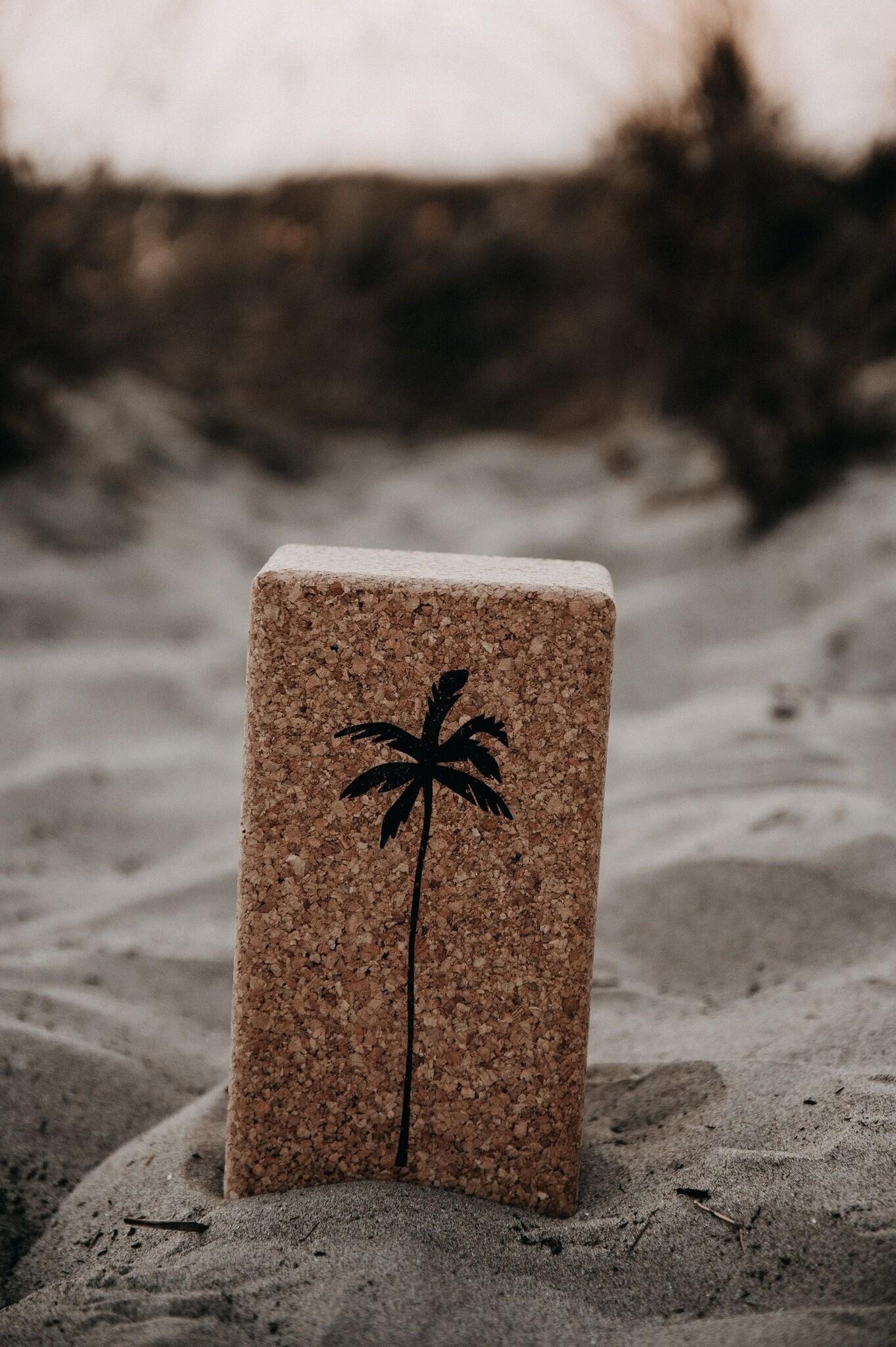 Lotus Yoga blok eco natuurkurk beach 5/5