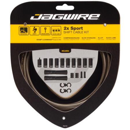 Kit Câbles et Gaine Jagwire 2x Sport Shift Kit Blanc Braided 6/7