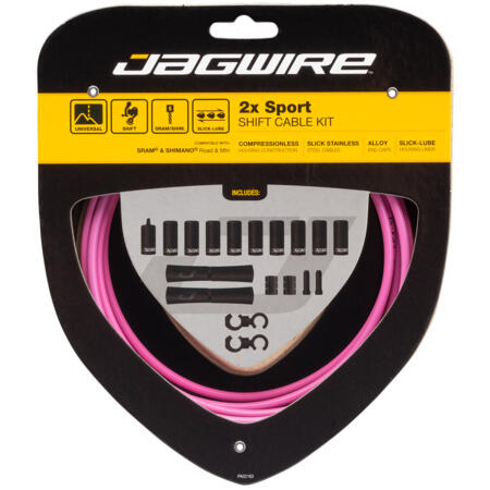 Kit Câbles et Gaine Jagwire 2x Sport Shift Kit Blanc Braided 4/7