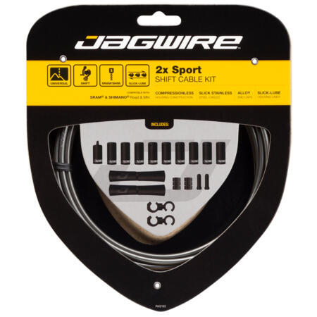 Kit Câbles et Gaine Jagwire 2x Sport Shift Kit Blanc Braided 5/7