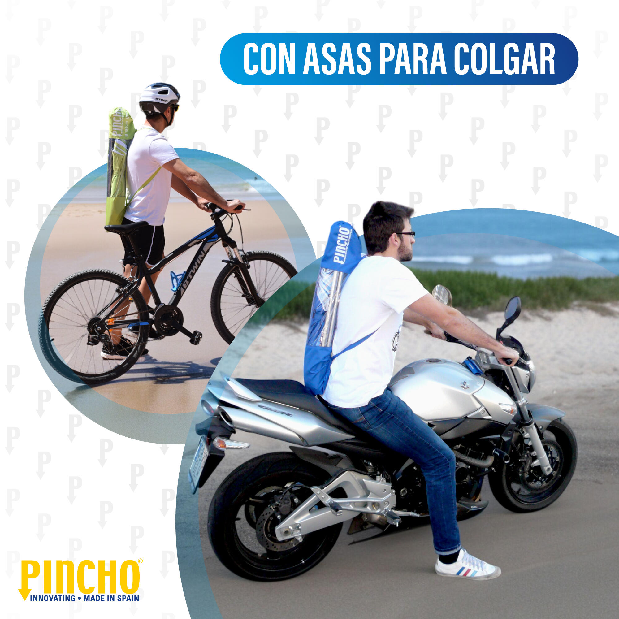 Sombrilla 180cm Plegable Acero Ibiza UPF50+ Verde 2/6