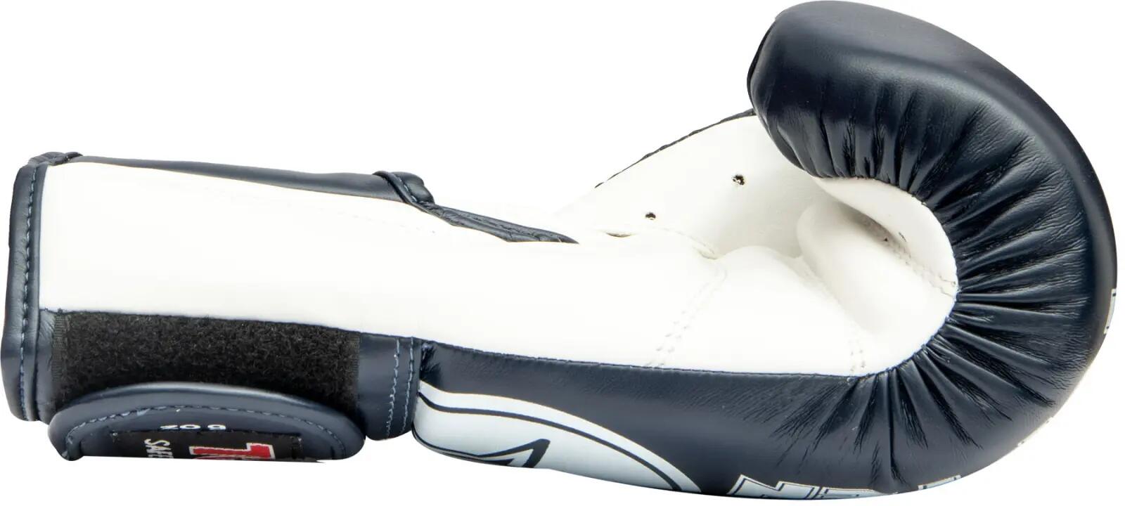 Manusi box copii KIDS, Top Ten, Alb-Albastru, 8 oz 4/6