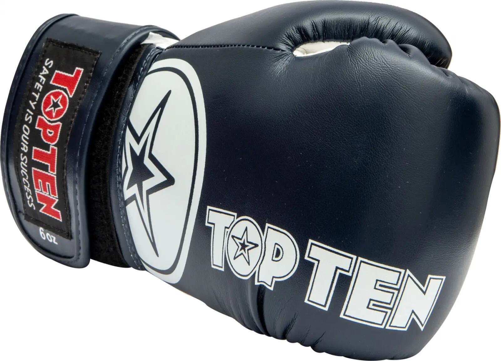 Manusi box copii KIDS, Top Ten, Alb-Albastru, 8 oz 2/6