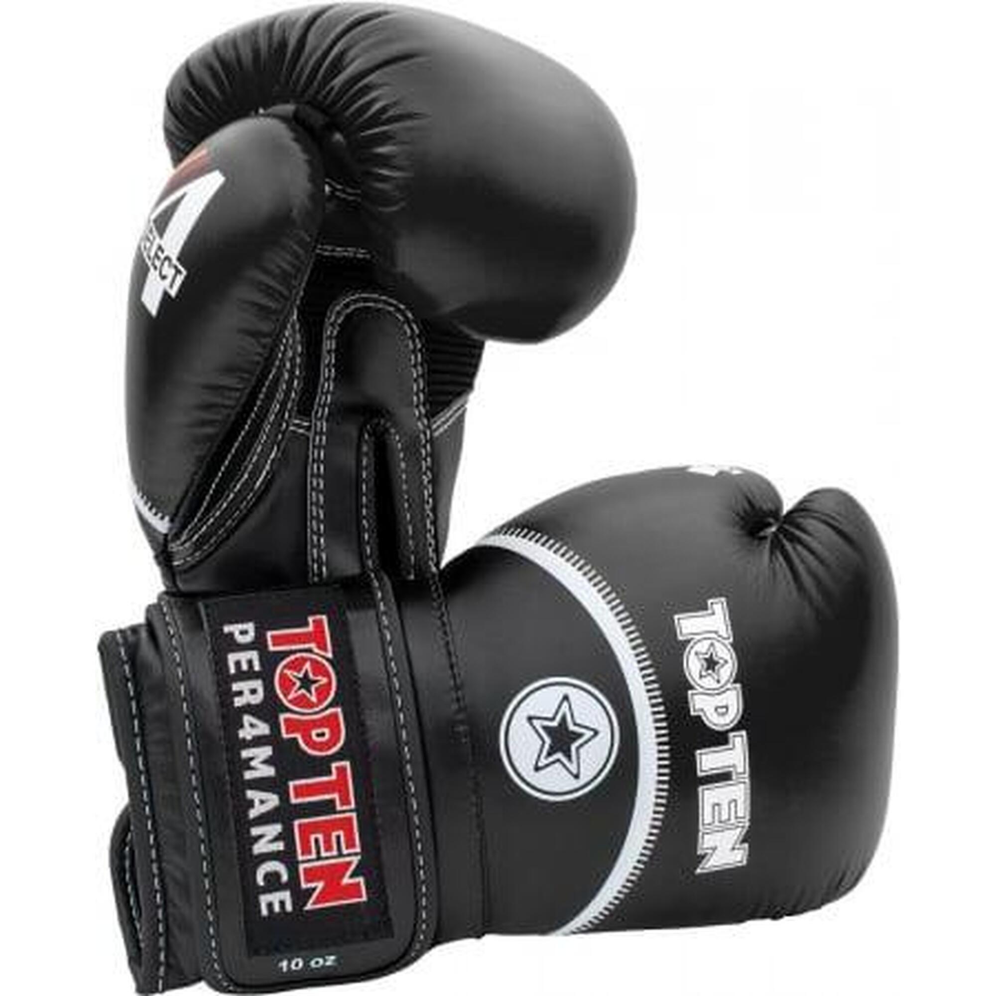 Manusi box "4select", Top Ten Albastru-Negru, 16oz
