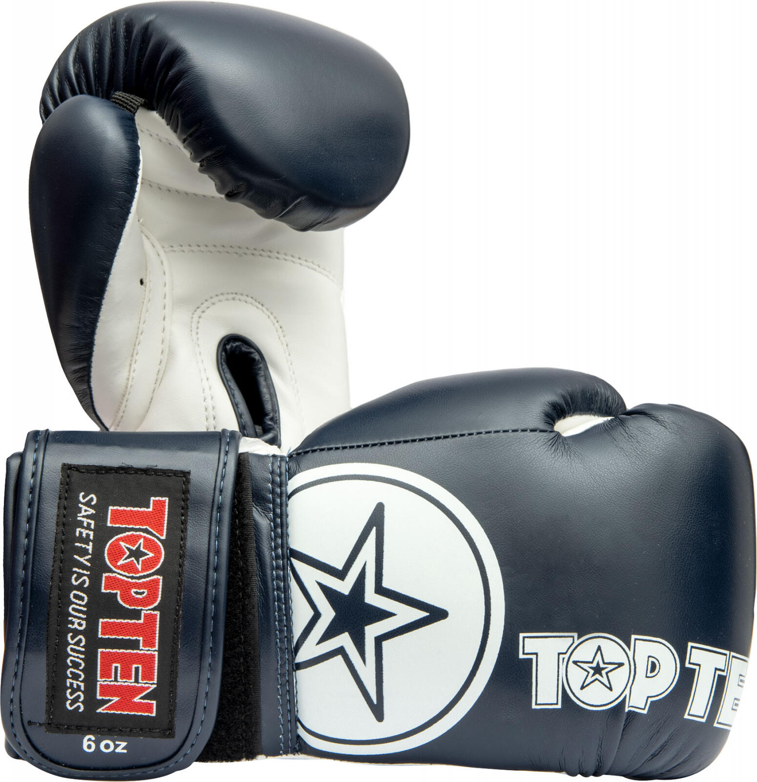 Manusi box copii KIDS, Top Ten, Alb-Albastru, 8 oz