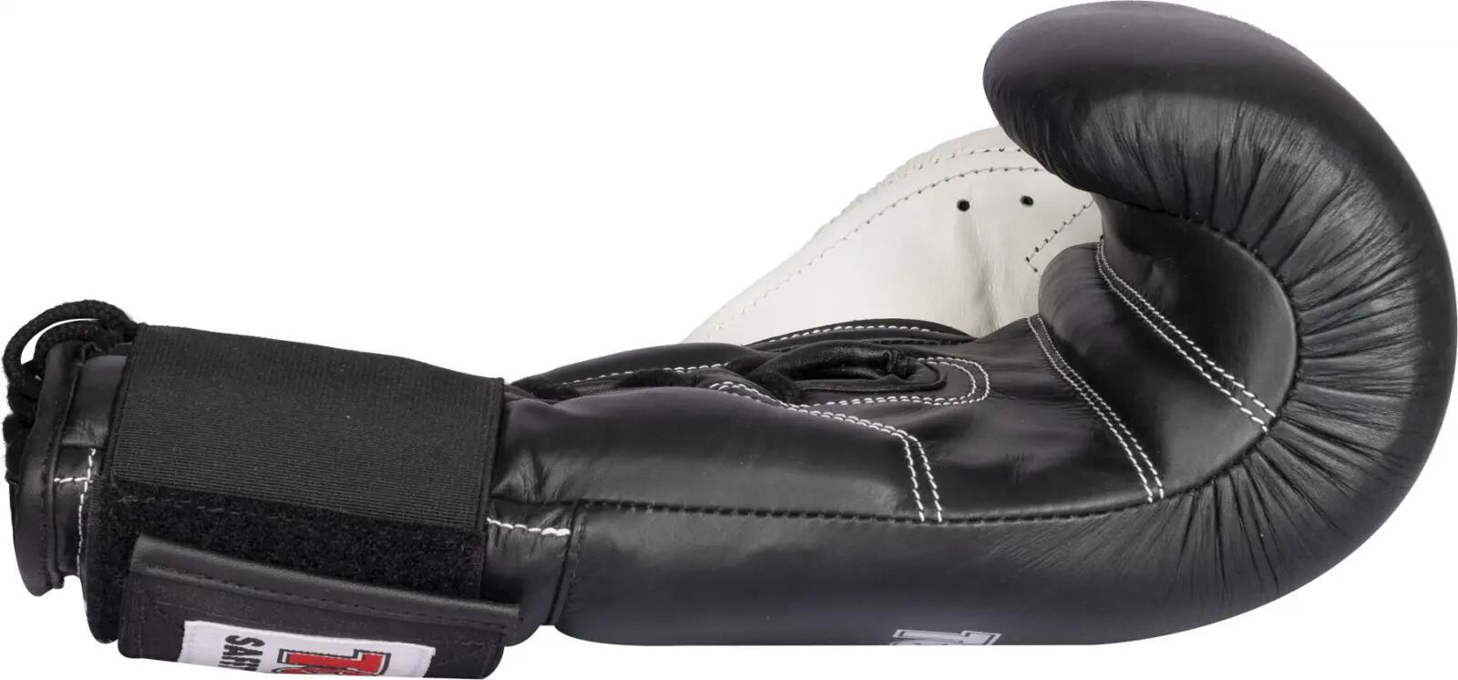 Manusi de box "Pro", Top Ten, Negru/Alb, 10 OZ 6/7